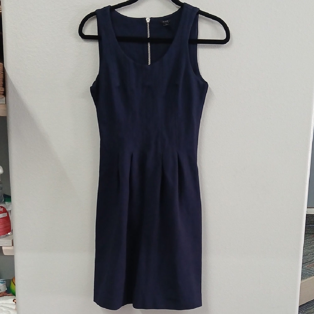 J. Crew Classic Navy Midi Dress